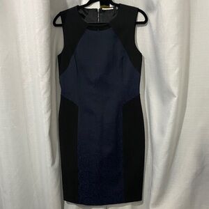 Tahari Black and Navy Mini Dress